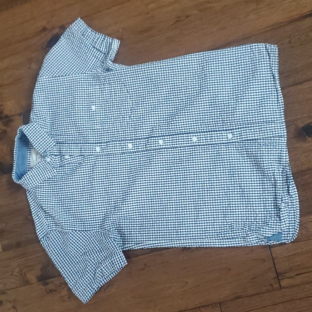 Seersucker button down shirt